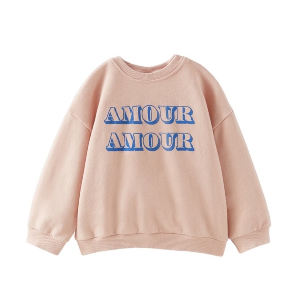 Zara- Amour Amour Pink Sweatshirt (3-4 yrs)